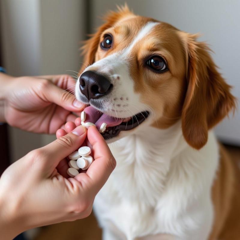 Dog Taking Pimobendan 5mg Tablet