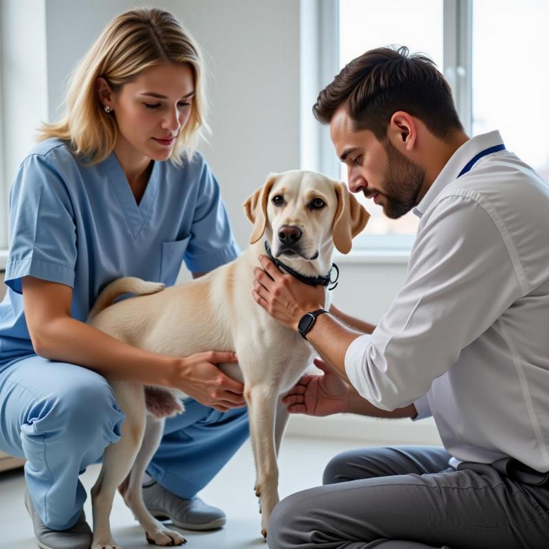 Veterinary Examination for Limping and Vomiting