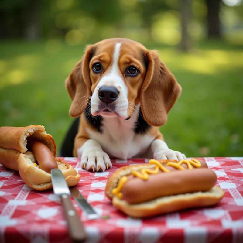 Dog Watching Cookout