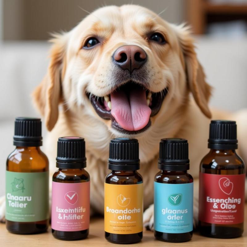 Essential oils and a dog