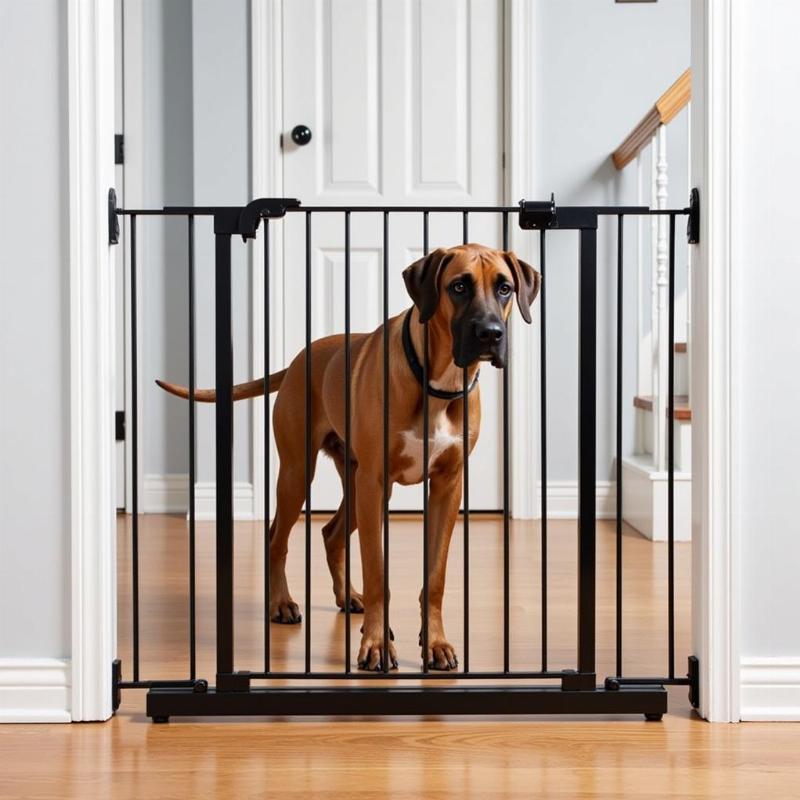 Extra tall dog gate designed for a Great Dane