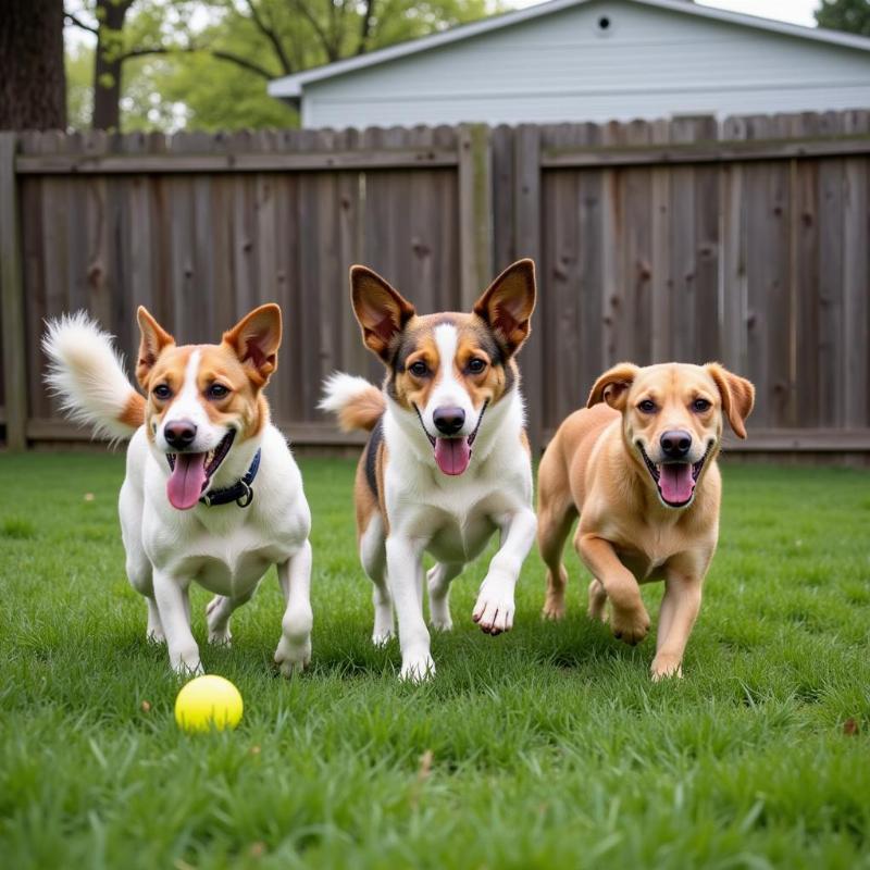 Happy Dogs Playing