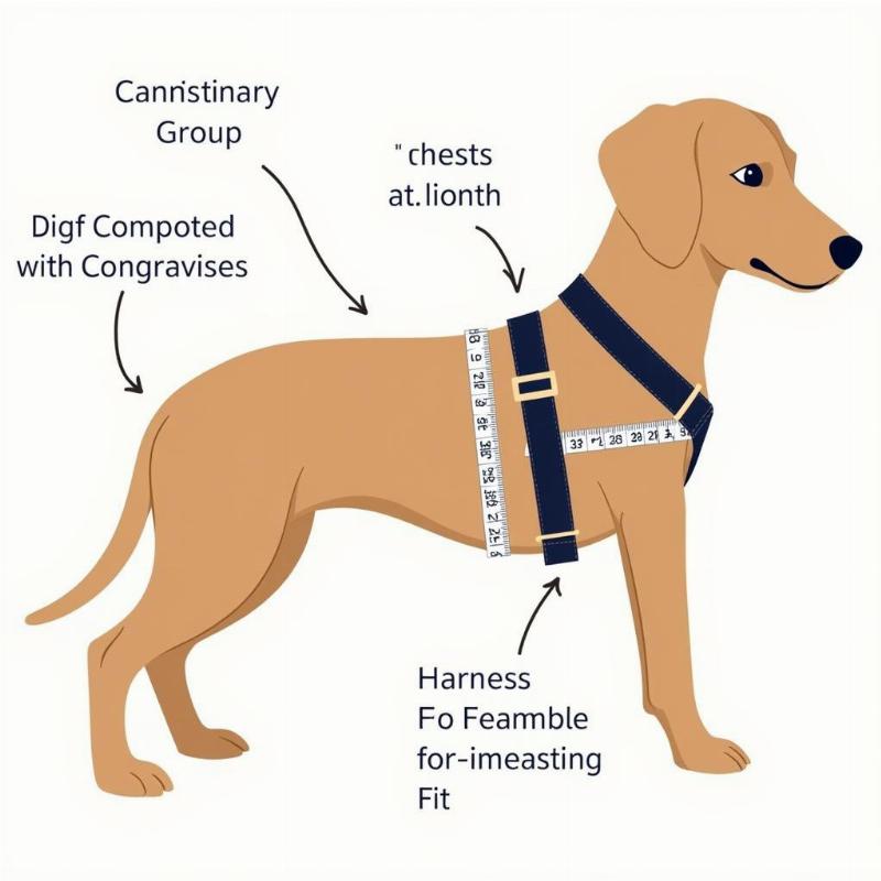 Dog harness fitting guide