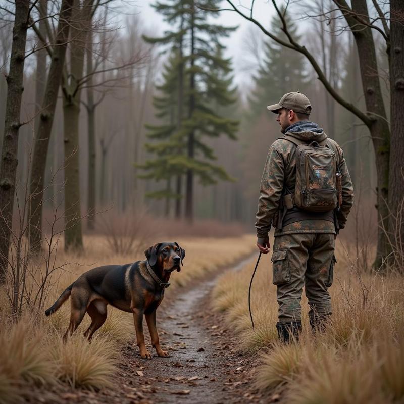 Hunter with Tracking Dog