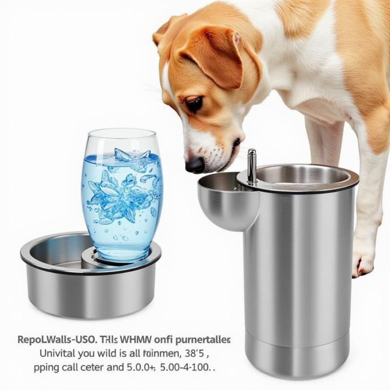 Durable stainless steel dog water dispenser