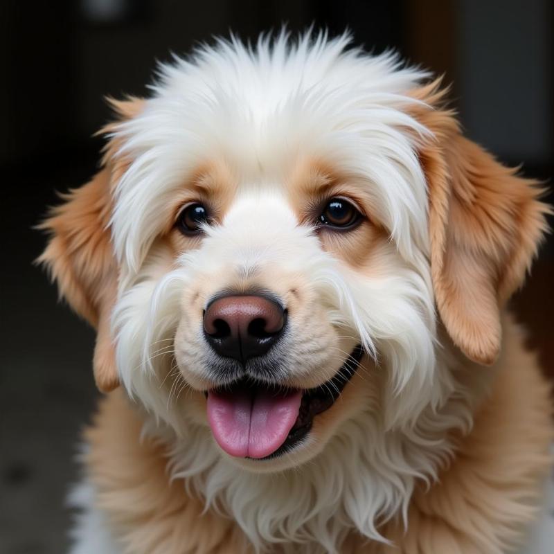 When do dogs start growing white hair?