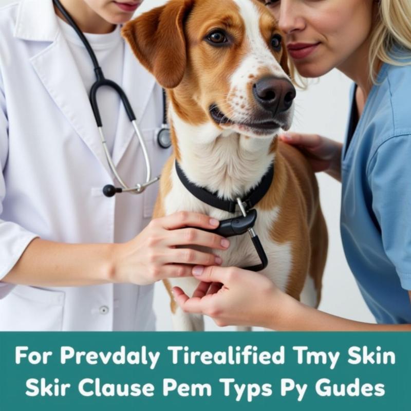 Checking dog's skin