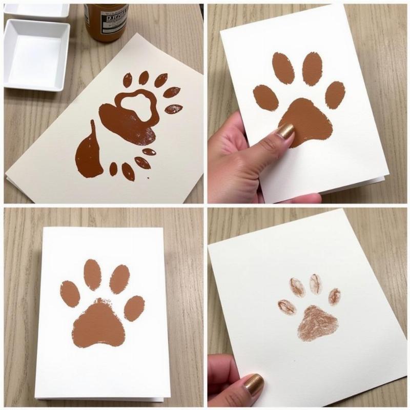 DIY Father's Day Card with Dog Paw Prints