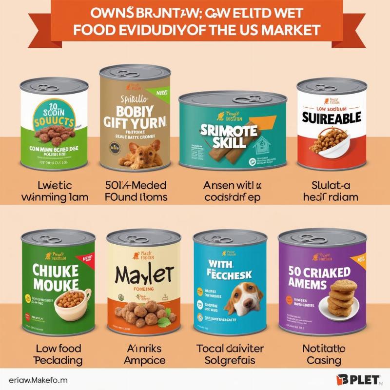 Cans of low sodium wet dog food