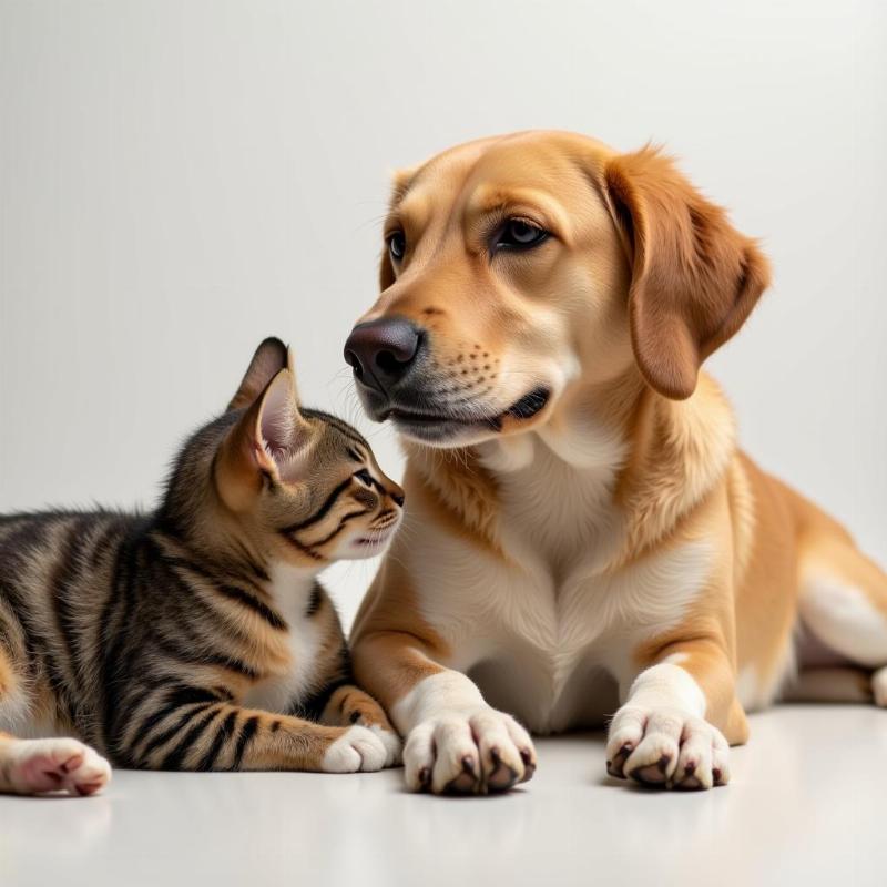 Cats and Dogs Playing Together