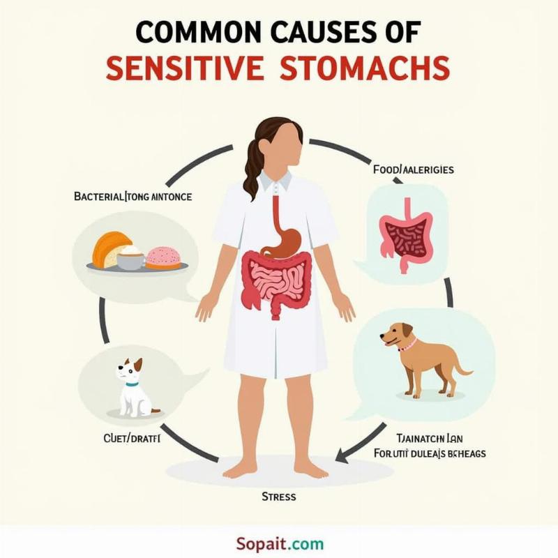 Causes of sensitive stomach in small dogs