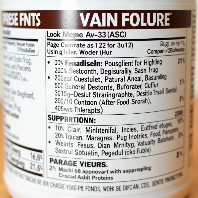 Protein Powder Label Ingredients