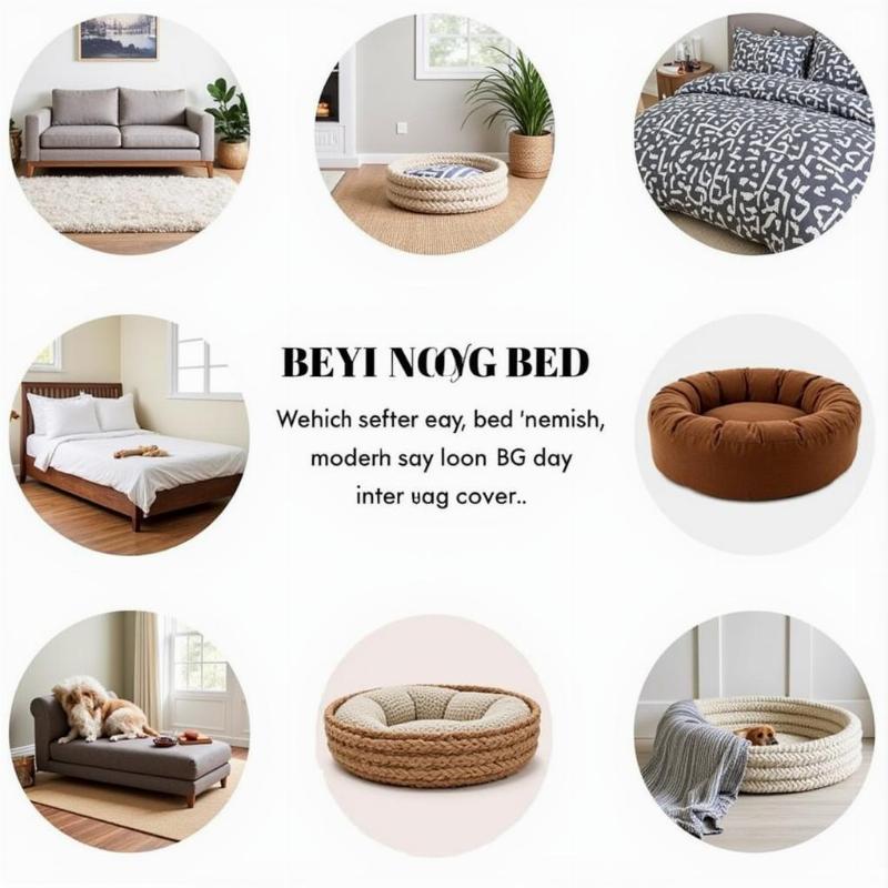 Stylish round dog bed replacement covers for various home decors