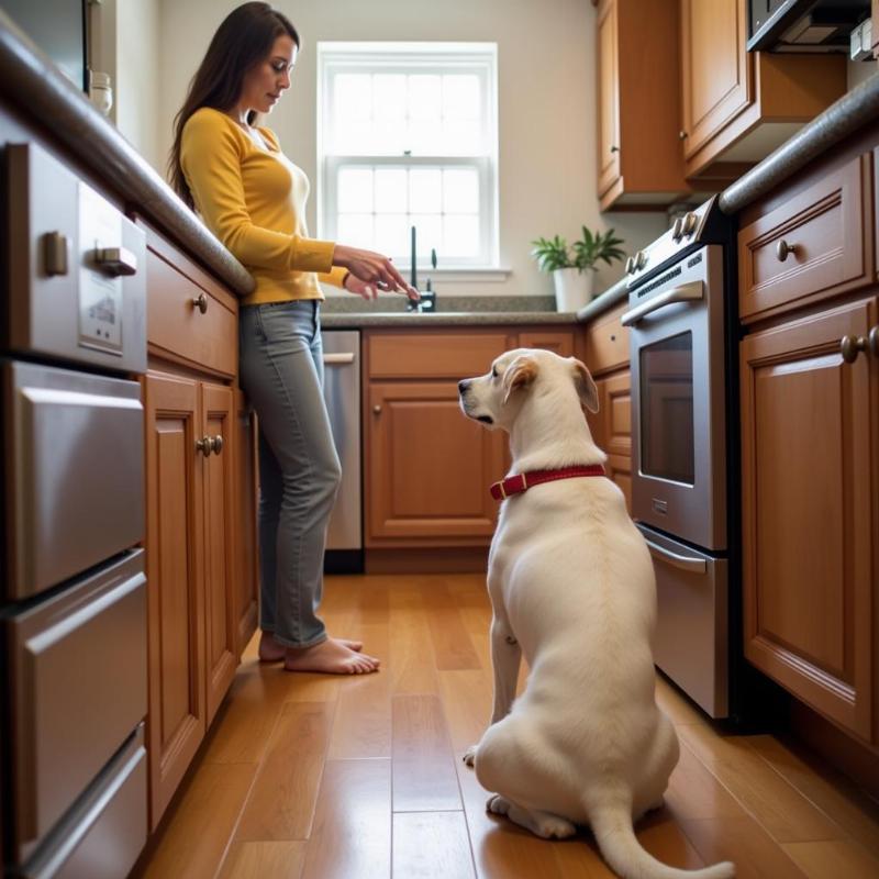 Training Dog Kitchen Manners