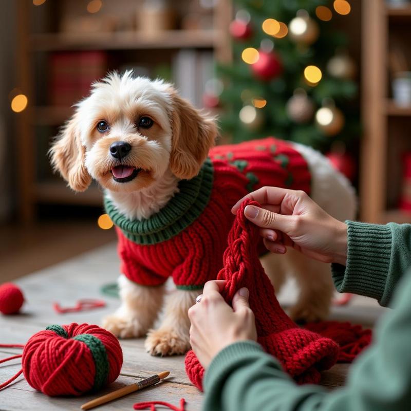 DIY Merry and Bright Dog Sweater