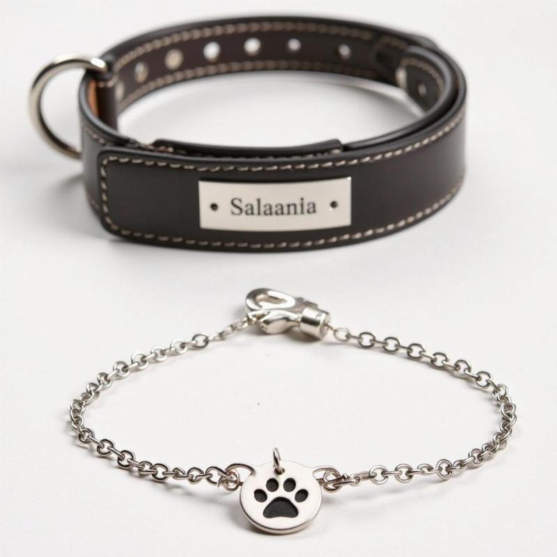 Personalized friendship dog collar and friendship bracelet