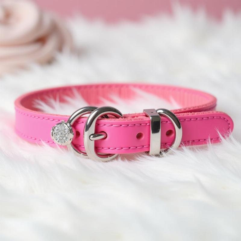 Pink collar for small dog